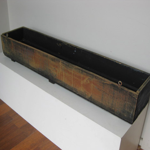 PLANTER BOX, Rustic Window Box - Black/Ochre (120 x 15cm H)